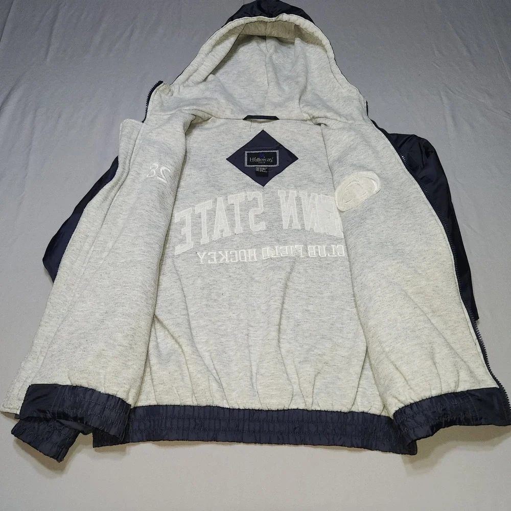 Penn State Club Field Hockey Full Zip Windbreaker Jacket Navy Blue Mens XL